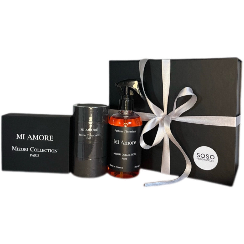 Mi Amore Luxe Giftset – Eau de Parfum, Huisparfum & Autoparfum